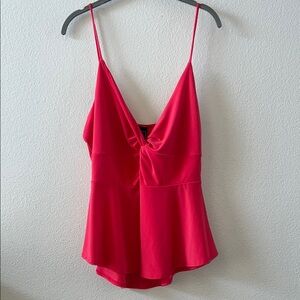 Women's twist front coral Top size 2X